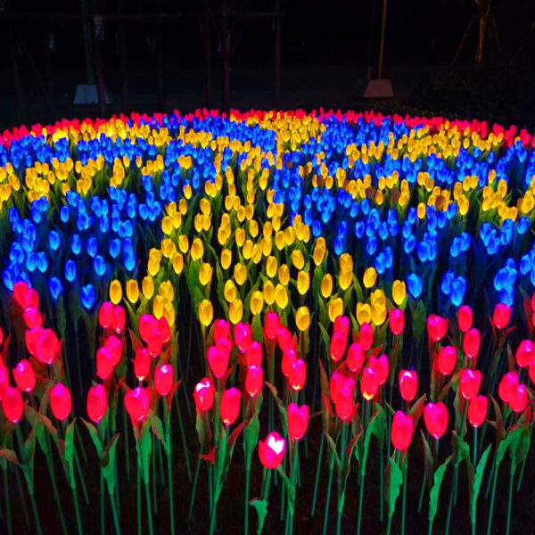 Tulip solar garden lights