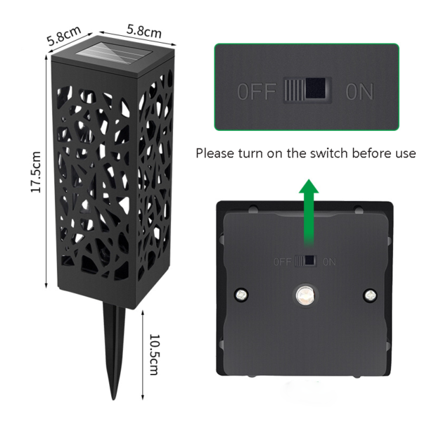 Solar hollow lawn light